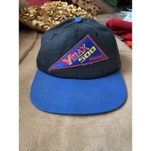 Vintage 90’s Yamaha VMAX 500 Snowmobile Hat Black Snapback Made in USA